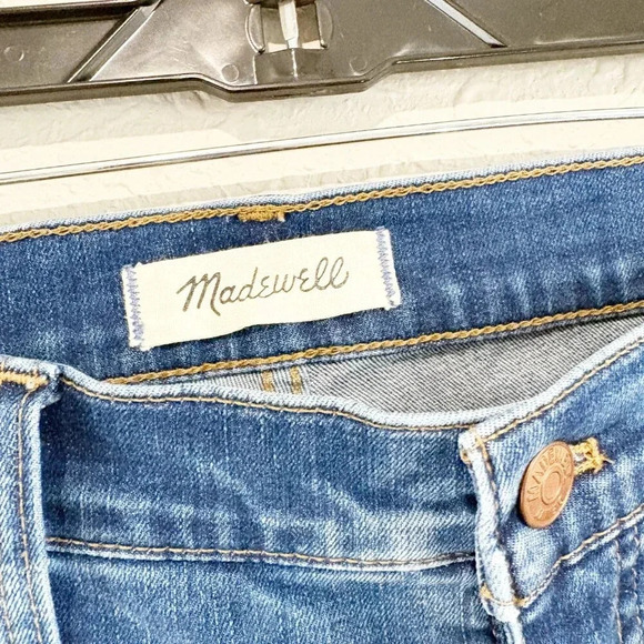 Madewell High Rise Cali Demi Boot Raw Hem Cropped Jeans Women's Waist Size 32 - Picture 6 of 8